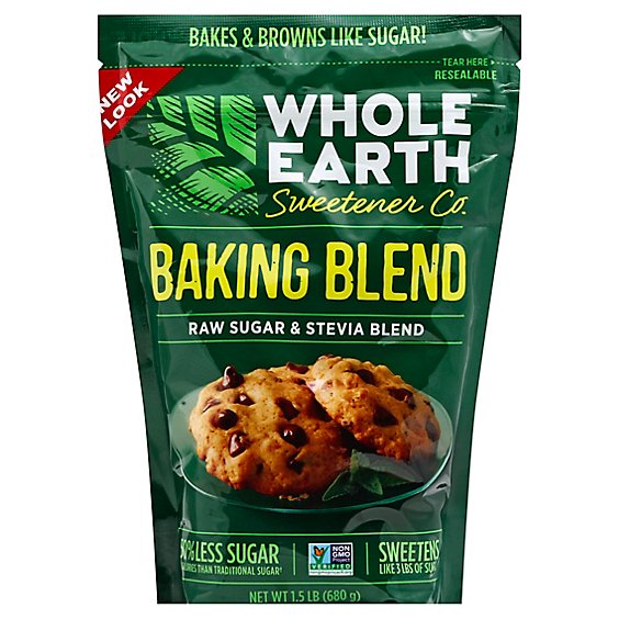 Whole Earth Baking Blend Raw Sugar & Stevia Blend - 1.5 Lb