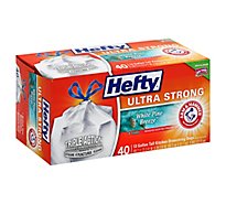 Hefty Trash Bags Drawstring Ultra Strong Tall 13 Gallon White Pine Breeze - 40 Count
