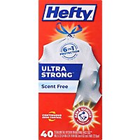 Hefty Trash Bags Drawstring Ultra Strong Tall 13 Gallon Scent Free - 40 Count - Image 2