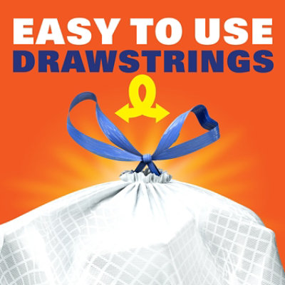 Hefty Trash Bags Drawstring Ultra Strong Tall 13 Gallon Scent Free - 40 Count - Image 5