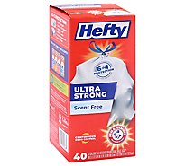 Hefty Trash Bags Drawstring Ultra Strong Tall 13 Gallon Scent Free - 40 Count