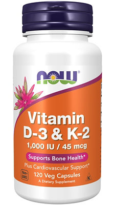 Vit D-3 / K2 1000 Iu/45 Mcg  120 Vcaps - 120 Count - Image 1