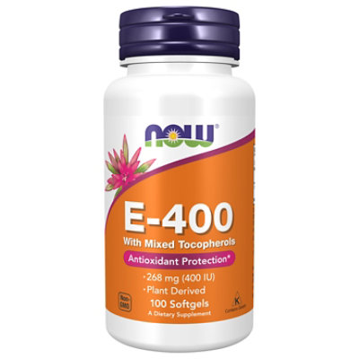 E-400 Mixed Tocopherols Softgels - 100 Count - Image 2