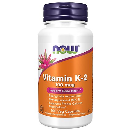 Vitamin  K-2 100mcg  100vcaps - 100 Count - Image 1