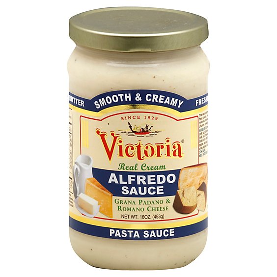 Victoria Sauce Alfredo Jar - 16 Oz