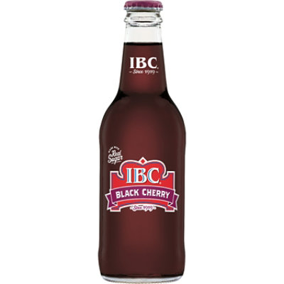 IBC Black Cherry Made with Sugar Soda Glass Bottles - 4-12 Fl. Oz. - Image 3