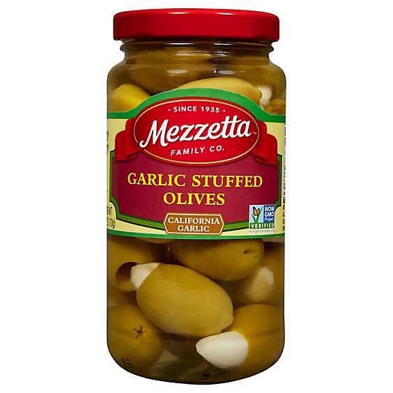 Mezzetta Olives Stuffed Garlic - 6 Oz