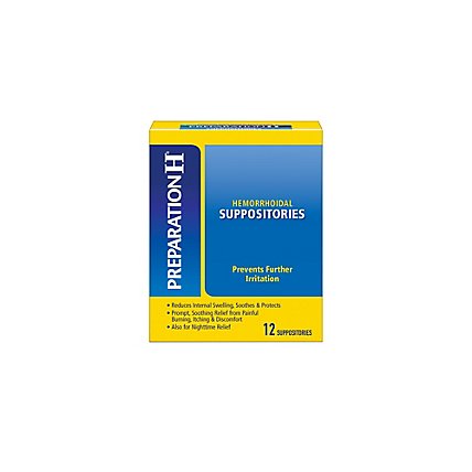 Preparation H Hemorrhoid Treatment Suppositories Burning Itching Discomfort Relief - 12 Count - Image 3