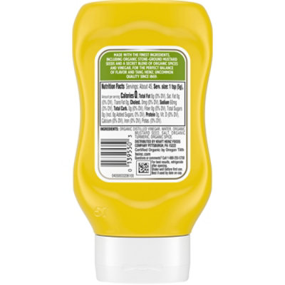 Heinz Organic Yellow Mustard Bottle - 8 Oz - Image 8