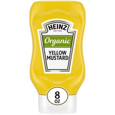 Heinz Organic Yellow Mustard Bottle - 8 Oz - Image 1