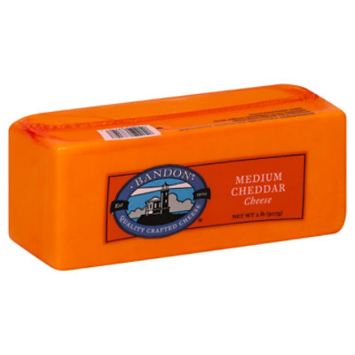 Bandon Medium Cheddar Cheese Block 2 Lb ACME Markets