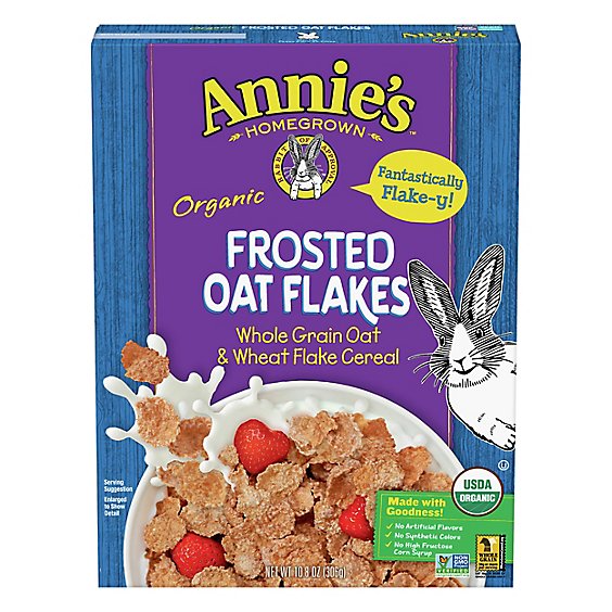 Annies Homegrown Cereal Organic Frosted Oat Flakes - 10.8 Oz