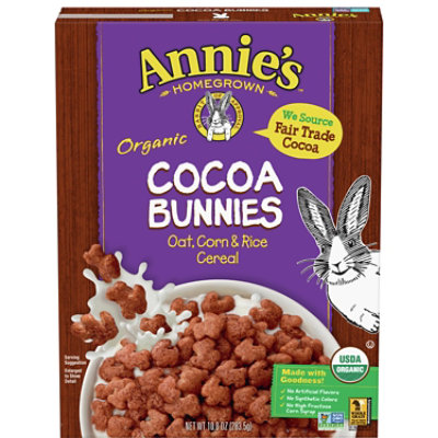 Annies Homegrown Cereal Organic Cocoa Bunnies - 10 Oz - Image 3