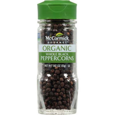 McCormick Gourmet Organic Whole Black Peppercorns - 1.87 Oz - Image 1