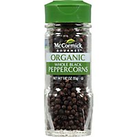 McCormick Gourmet Organic Whole Black Peppercorns - 1.87 Oz - Image 1