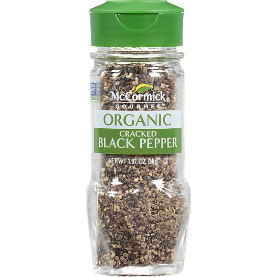 McCormick Gourmet Organic Cracked Black Pepper - 1.37 Oz