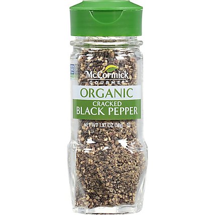 McCormick Gourmet Organic Cracked Black Pepper - 1.37 Oz - Image 1
