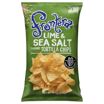 洋楽 Flooded Wit Chips Frontera Tortilla Chips Lime + Sea Salt - 10 Oz - jewelosco
