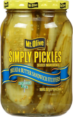 Mt Olive Pickles Sandwich Stuffers Bread Butter 16 Fl Oz Shaw S