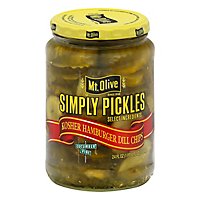 Mt. Olive Pickles Simply Pickles Chips Hamburger Dill - 24 Fl. Oz. - Image 3