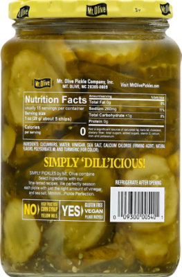 Mt. Olive Pickles Simply Pickles Chips Hamburger Dill - 24 Fl. Oz. - Image 5