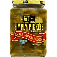 Mt. Olive Pickles Simply Pickles Chips Hamburger Dill - 24 Fl. Oz. - Image 2