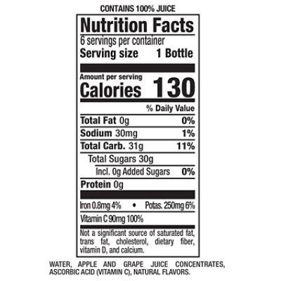 Motts Juice 100% Apple White Grape - 6-8 Fl. Oz. - Image 4