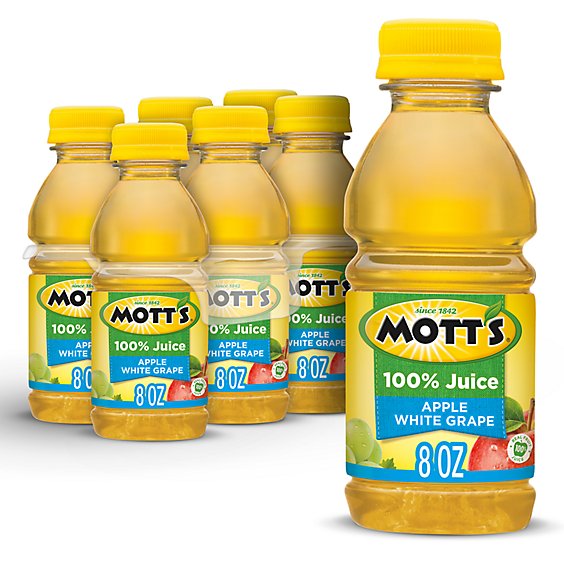 Motts Juice 100% Apple White Grape - 6-8 Fl. Oz.