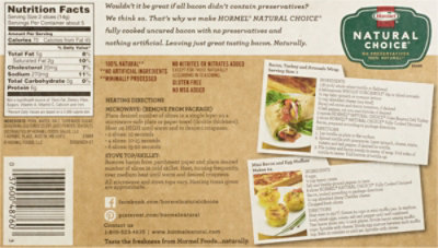 Hormel Natural Fully Cooked Choice Bacon - 2.52 Oz - Image 5