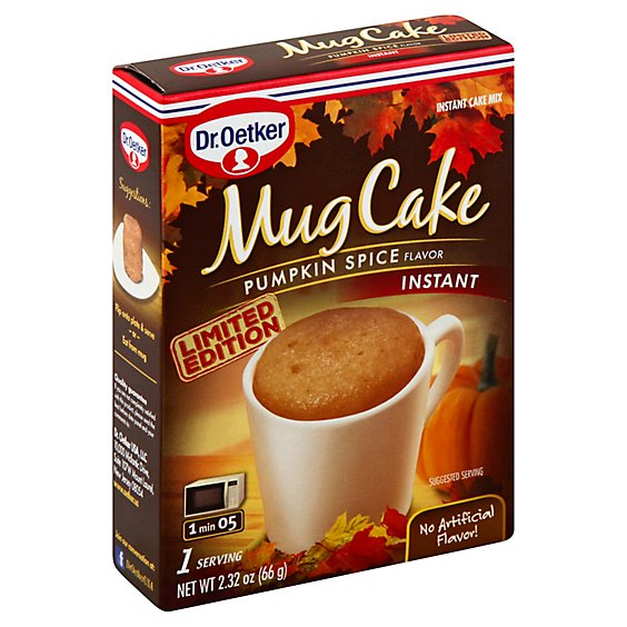 Dr. Oetker Mug Cake Instant Cake Mix Pumpkin Spice Limited Edition - 2.32 Oz
