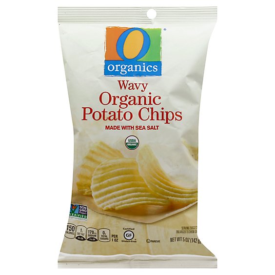 O Organics Organic Potato Chips Wavy - 5 Oz