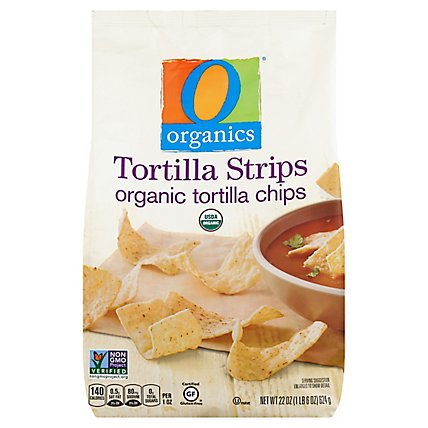 O Organics Organic Tortilla Chips Strips - 22 Oz - Image 1