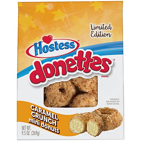 Hostess Caramel Crunch Donettes Donuts - 9.5 Oz