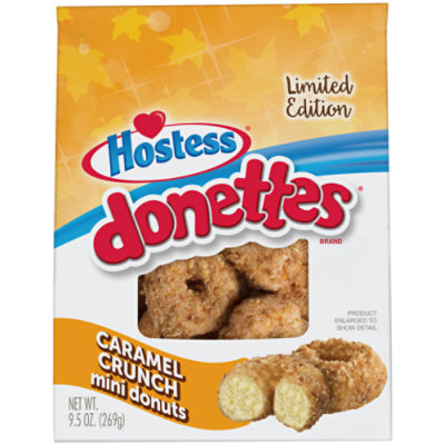Hostess Caramel Crunch Donettes Donuts - 9.5 Oz