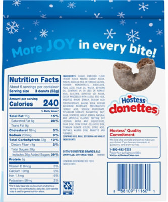 Hostess Hot Cocoa & Marshmallow Flavored Donettes Donuts - 10 Oz - Image 5