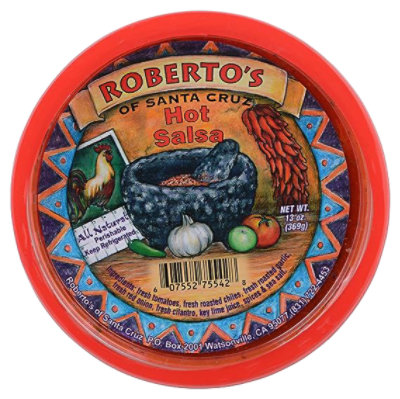 Robertos Of Santa Cruz Hot Salsa - 13 Oz - Image 1