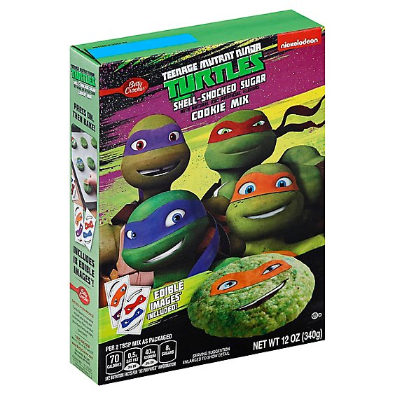 Betty Crocker Cookie Mix Shell-Shocked Sugar Nickelodeon Teenage Mutant Ninja Turtles - 12 Oz