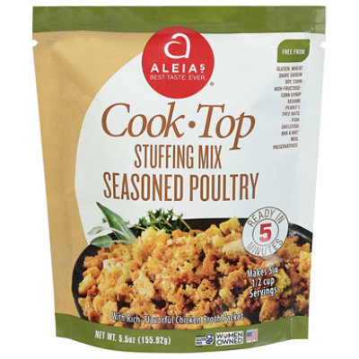 Aleia's Cook Top Seasoned Poultry Stuffing Mix Gluten Free - 5.5 Oz