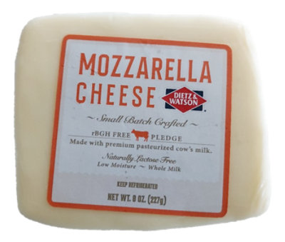 D&W Cheese Mozzarella Block - 8 Oz - Image 1