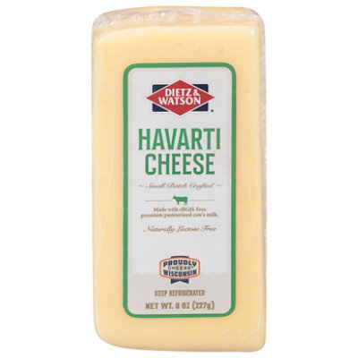 Dietz & Watson Originals Danish Havarti Cheese Block 8 Oz - Image 1