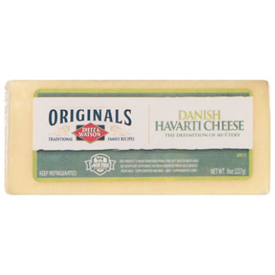 Dietz & Watson Originals Danish Havarti Cheese Block 8 Oz - Image 1