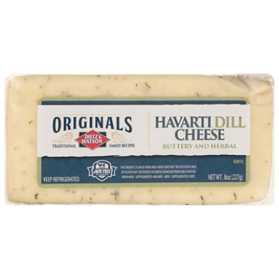 Dietz & Watson Originals Havarti Dill Cheese Block 8 Oz - Image 1