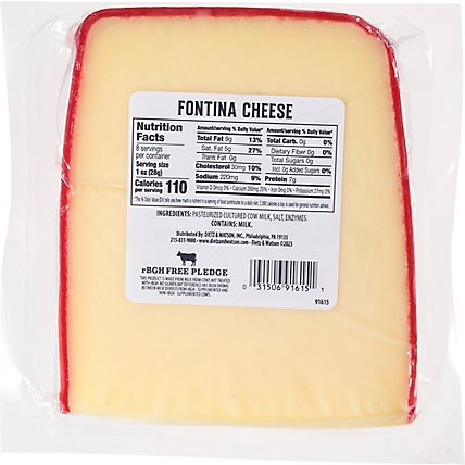 Dietz & Watson Originals Cheese Fontina Danish Wedge - 8 Oz - Image 6