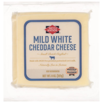 Dietz & Watson Originals Mild White Cheddar Cheese Block 8 Oz Randalls