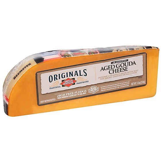 Dietz & Watson Originals Aged Gouda Cheese Wedge 5.3 Oz