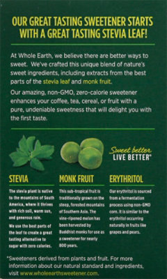 Whole Earth Nature Sweet Stevia & Monk Fruit - 80 Count - Image 6