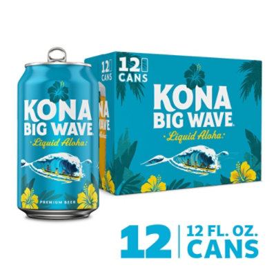 Kona Big Wave Golden Ale Beer Cans - 12-12 Fl. Oz. - Image 1