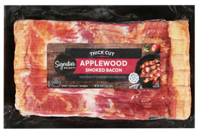 Signature SELECT Bacon Applewood Smoked Thick Cut - 3 Lb - Carrs