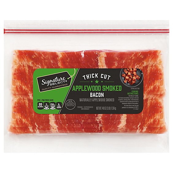 Signature SELECT Bacon Applewood Smoked Thick Cut - 3 Lb