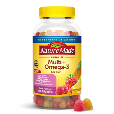 Nature Made Womens Multivitamin + Omega 3 Gummies - 150 Count - Image 1